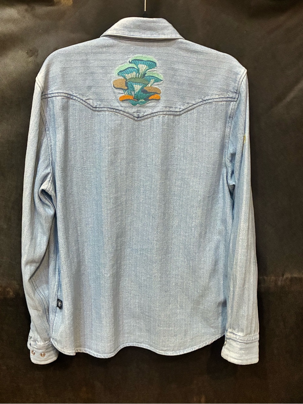 Howler Bros x Ft. Lonesome - Dust up Denim Fungi Mutation  NEW - MEDIUM- NWT - Picture 8 of 15